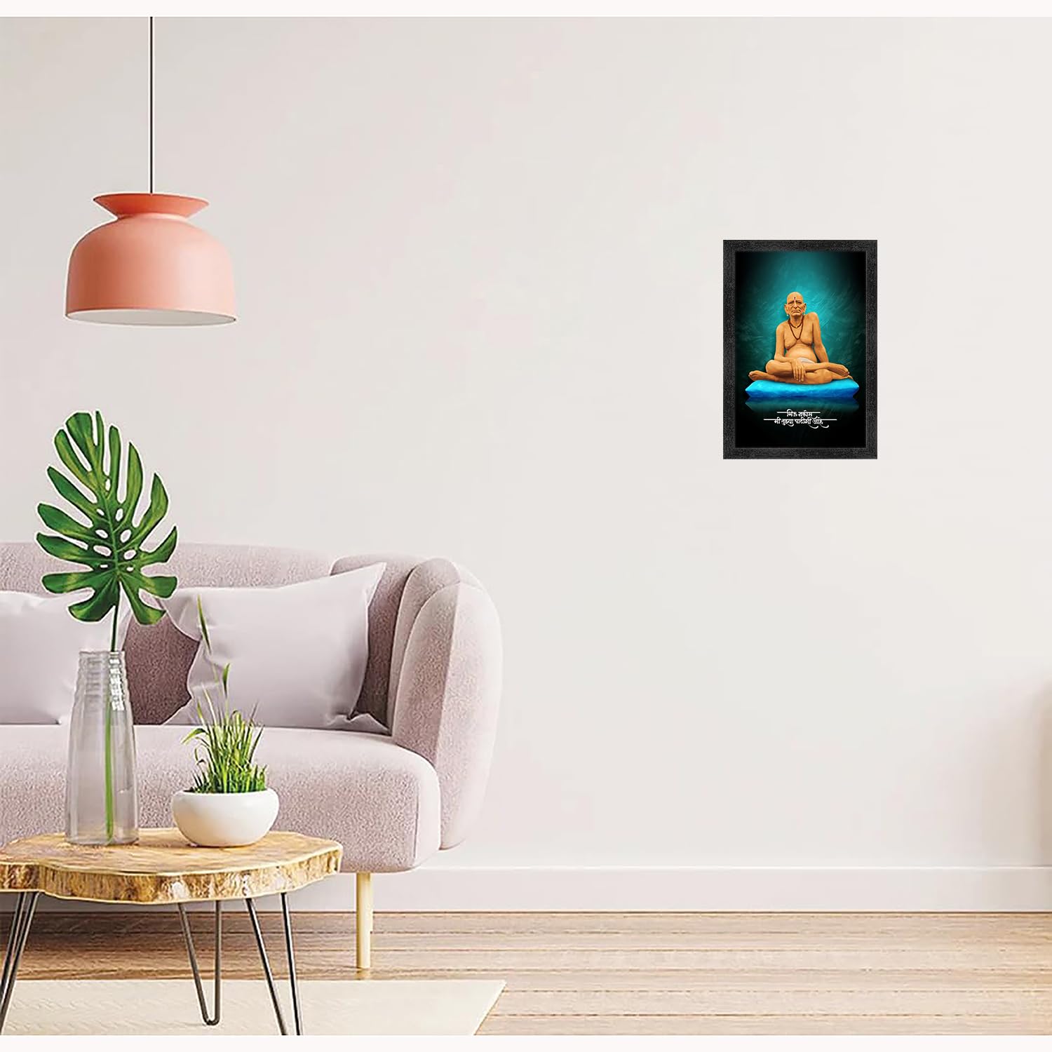 Dharvika Innovations ® Shri Swami Samarth Photo Frame | Swami Samarth Maharaj Photo Frame - 6703 (Black, 14×20 Inch)