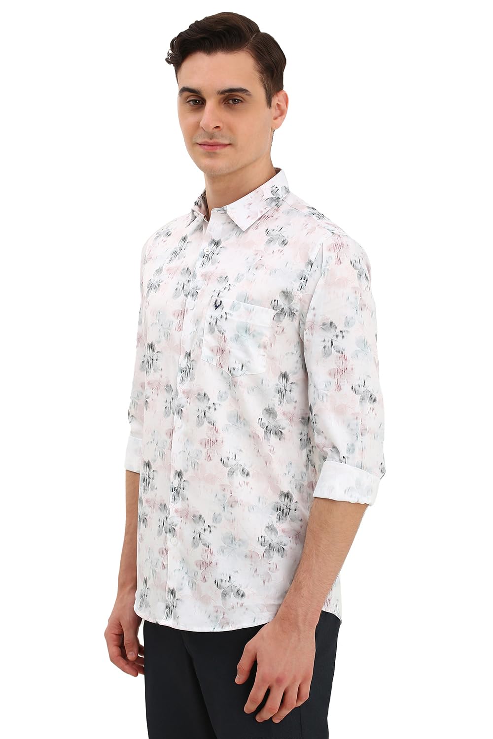 Allen Solly Men's Solid Classic Fit Dress Shirt