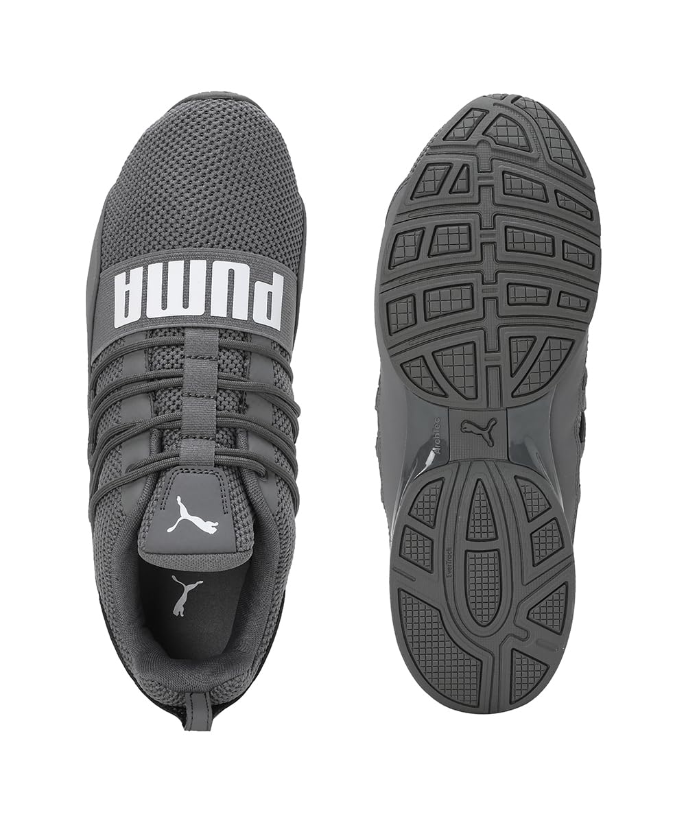 Puma Mens Cell Regulate Woven Castlerock-White Running Shoe