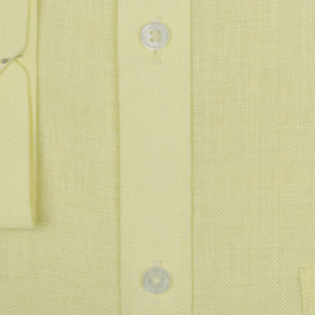ACCOX Men's Breathable Cotton Linen Full Long Sleeves Plain Regular Fit Formal Shirt for Men (GCR377)