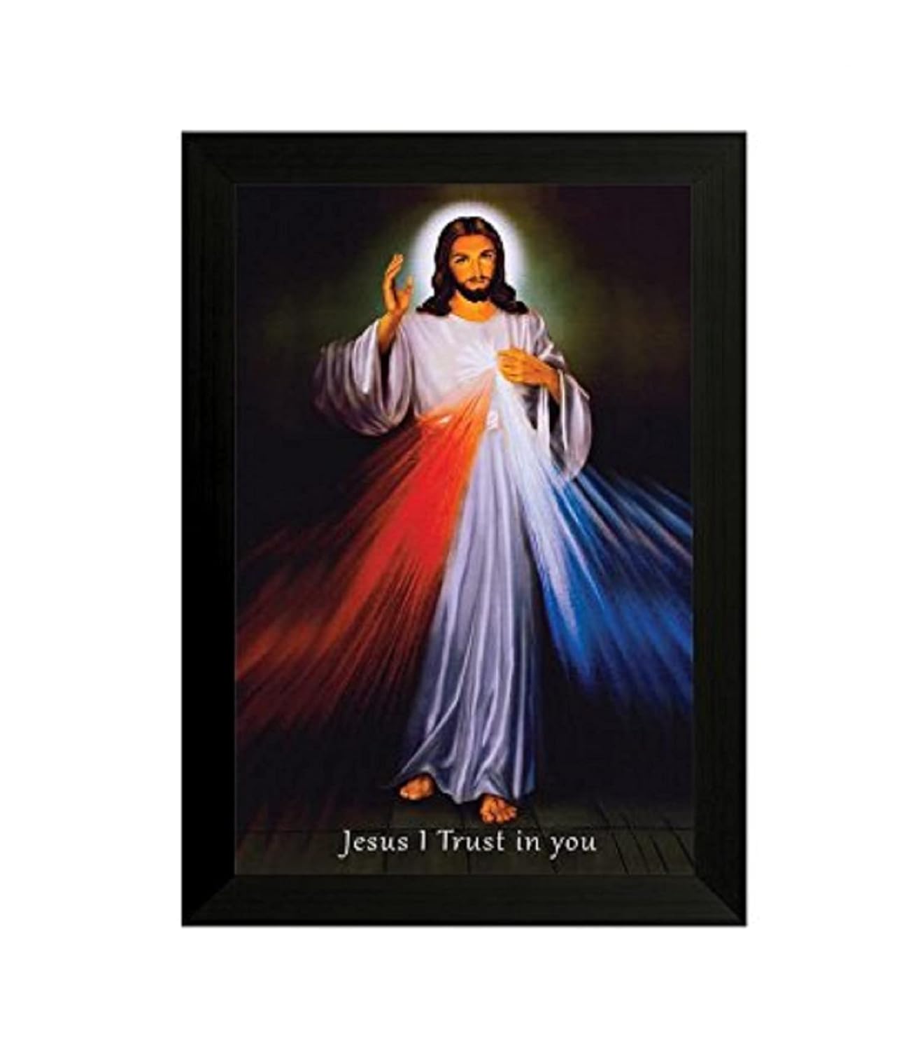 SAF paintings Synthetic Jesus Large Religious Framed Art Print (35 x 3 x 50 cm,Multicolour) SANFAAAA8775