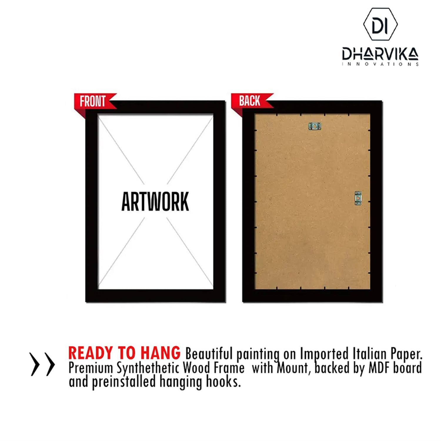 Dharvika Innovations ® Shri Swami Samarth Photo Frame | Swami Samarth Maharaj Photo Frame - 6703 (Black, 14×20 Inch)