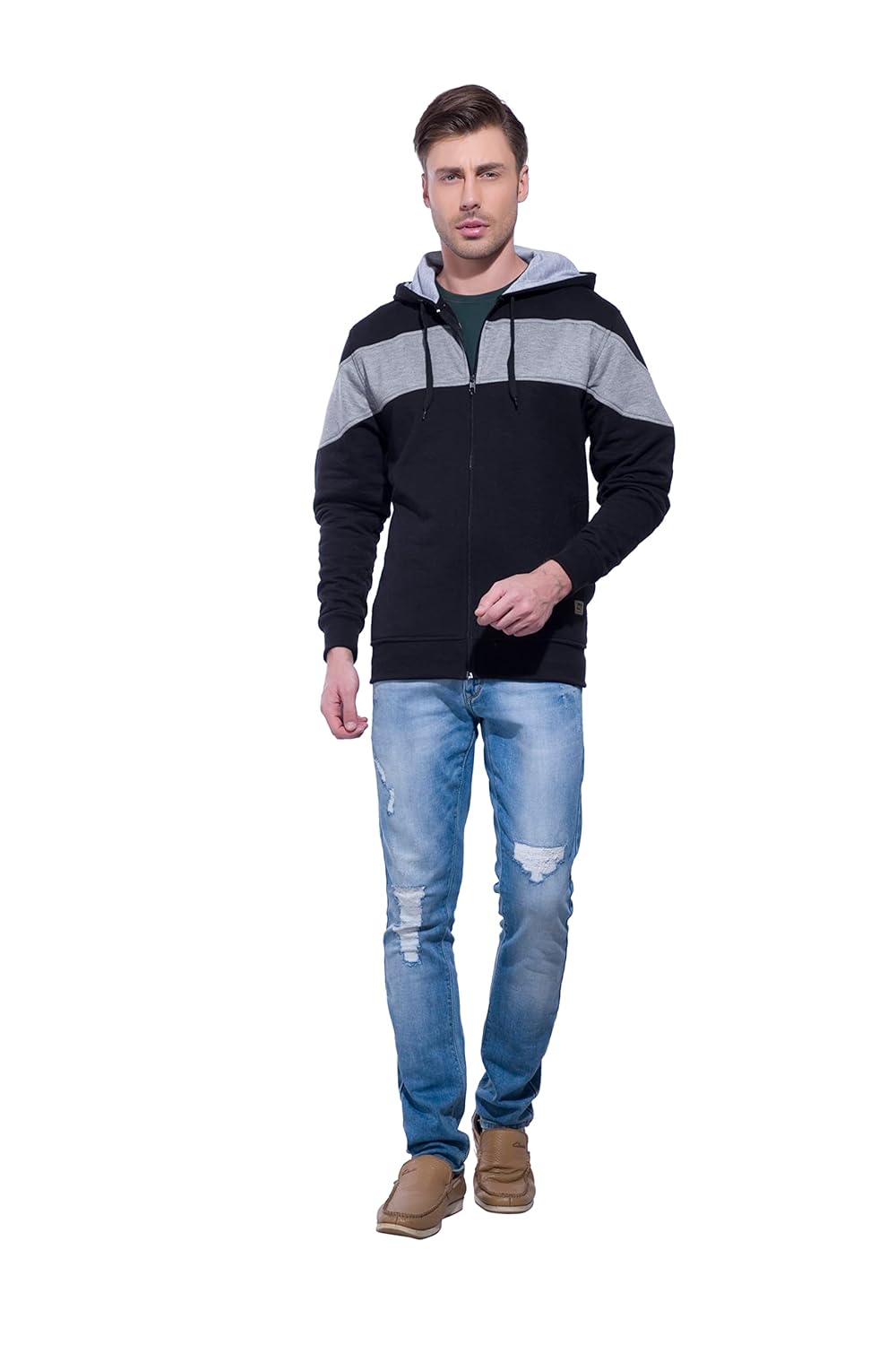 Alan Jones Clothing Men's Cotton Hooded Neck Sweatshirt