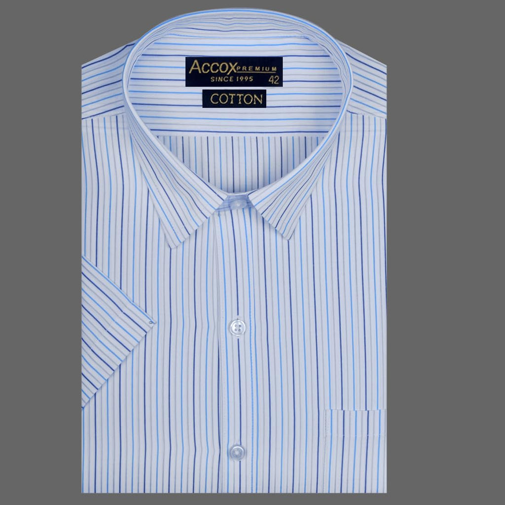 Accox Men's Cotton Striped Formal Shirt (B0CQTH7ZWZ)