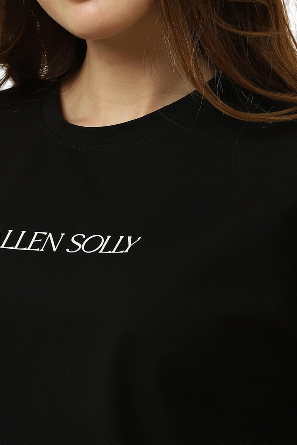 Allen Solly Women's Black Printed Half Sleeve T-Shirt