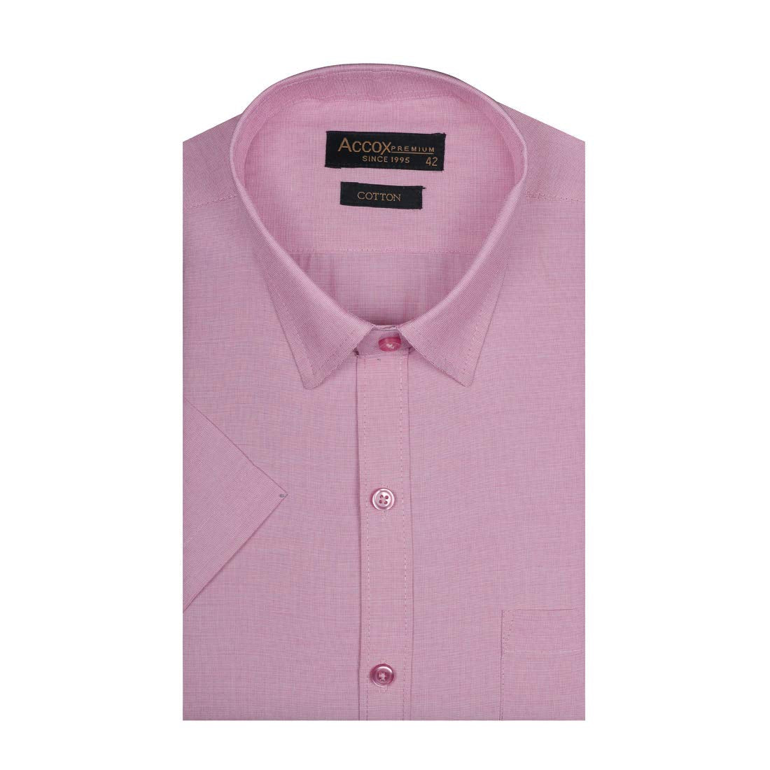 Accox Men's Cotton Plain Formal Shirt (B08FB64R97)