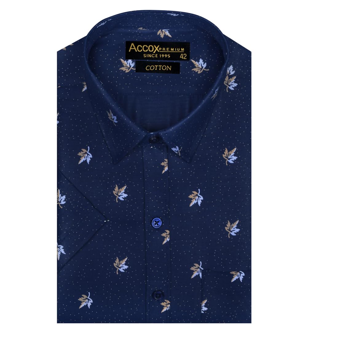 Accox Men's Cotton Printed Formal Shirt (B0D22X1DLY)