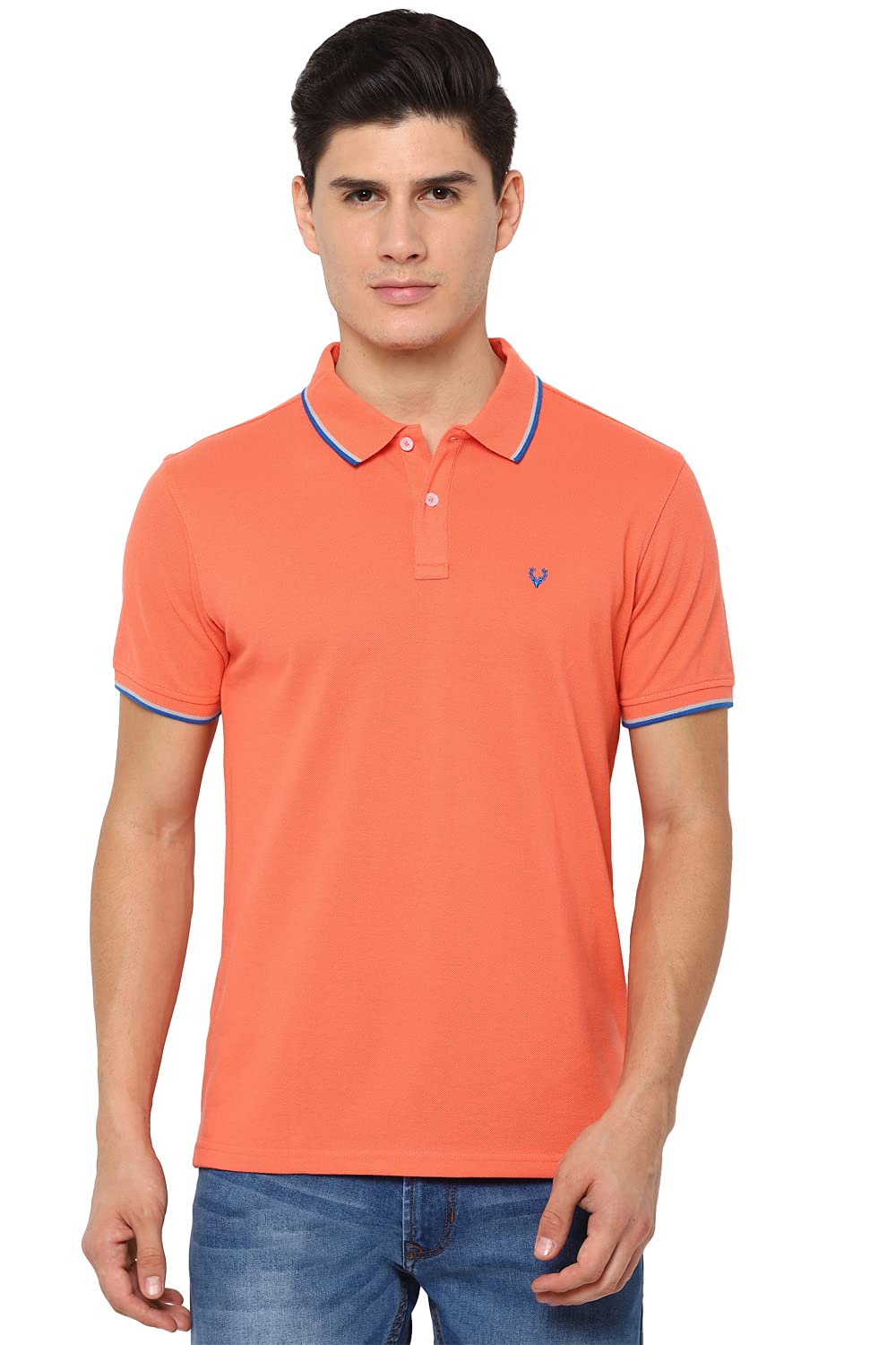 Allen Solly Men's Solid Regular Fit Polo T-Shirt