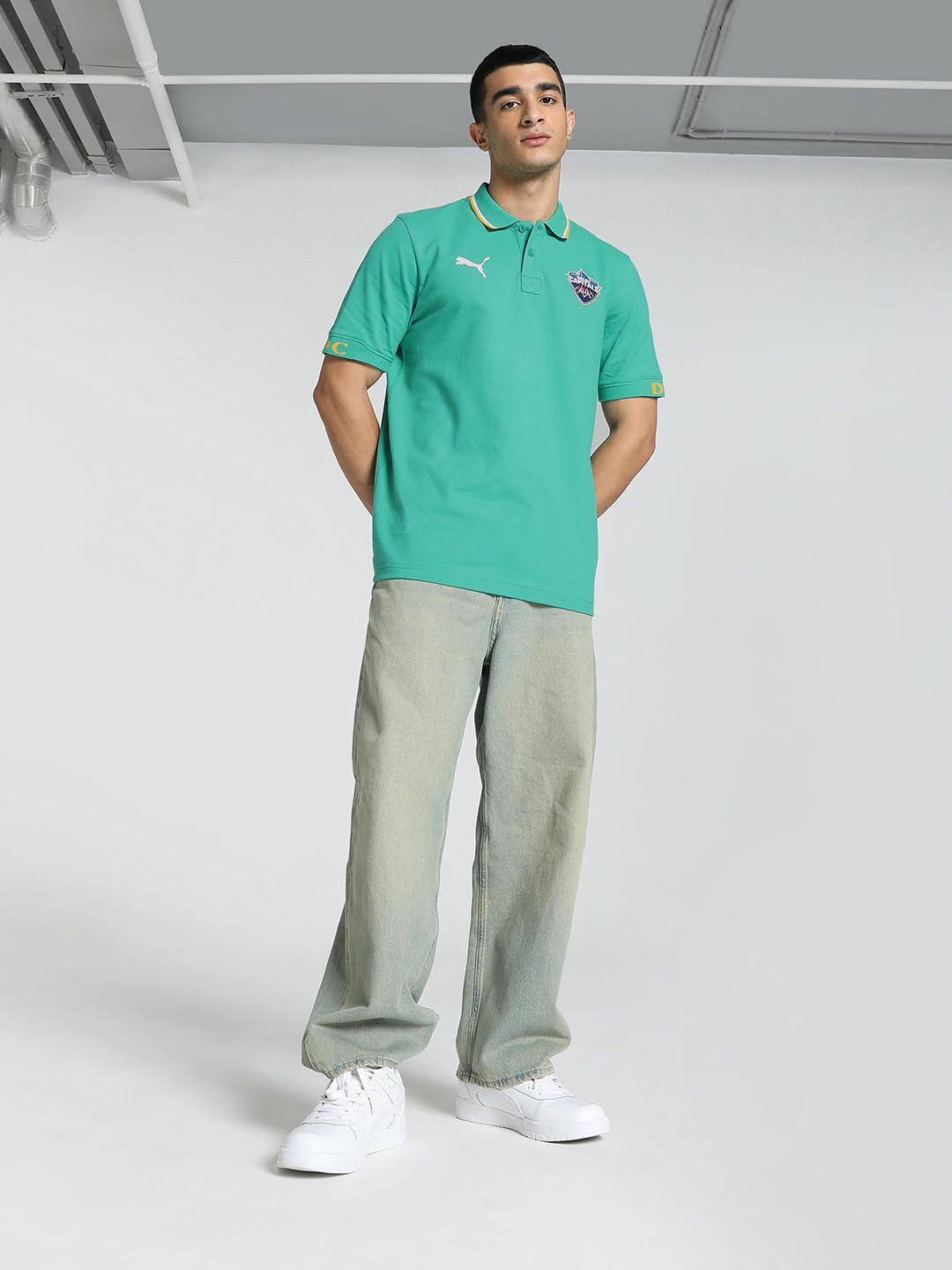 Puma Mens Ipl Delhi Capitals Slim Fit Polo T-Shirt