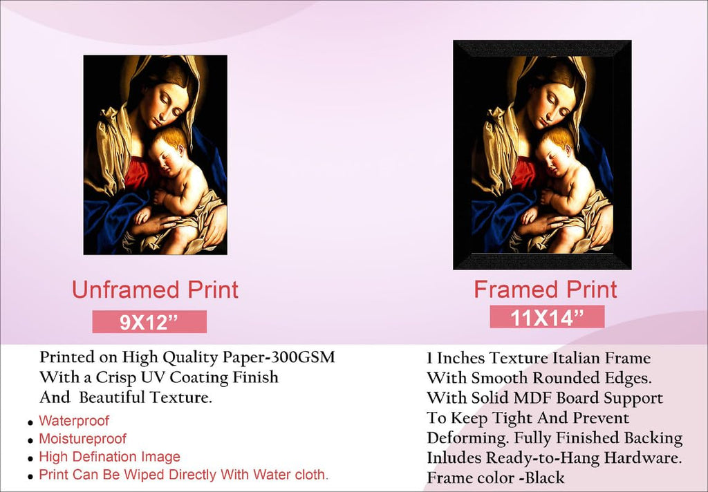 SAF paintings Lord Jesus and Mother Mary Black frame painting for Wall Decoration,Home and Office OL-SANFK33326