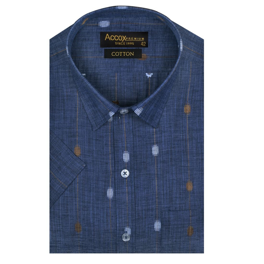 Accox Men's Cotton Printed Formal Shirt (B0DJR8V4J8)