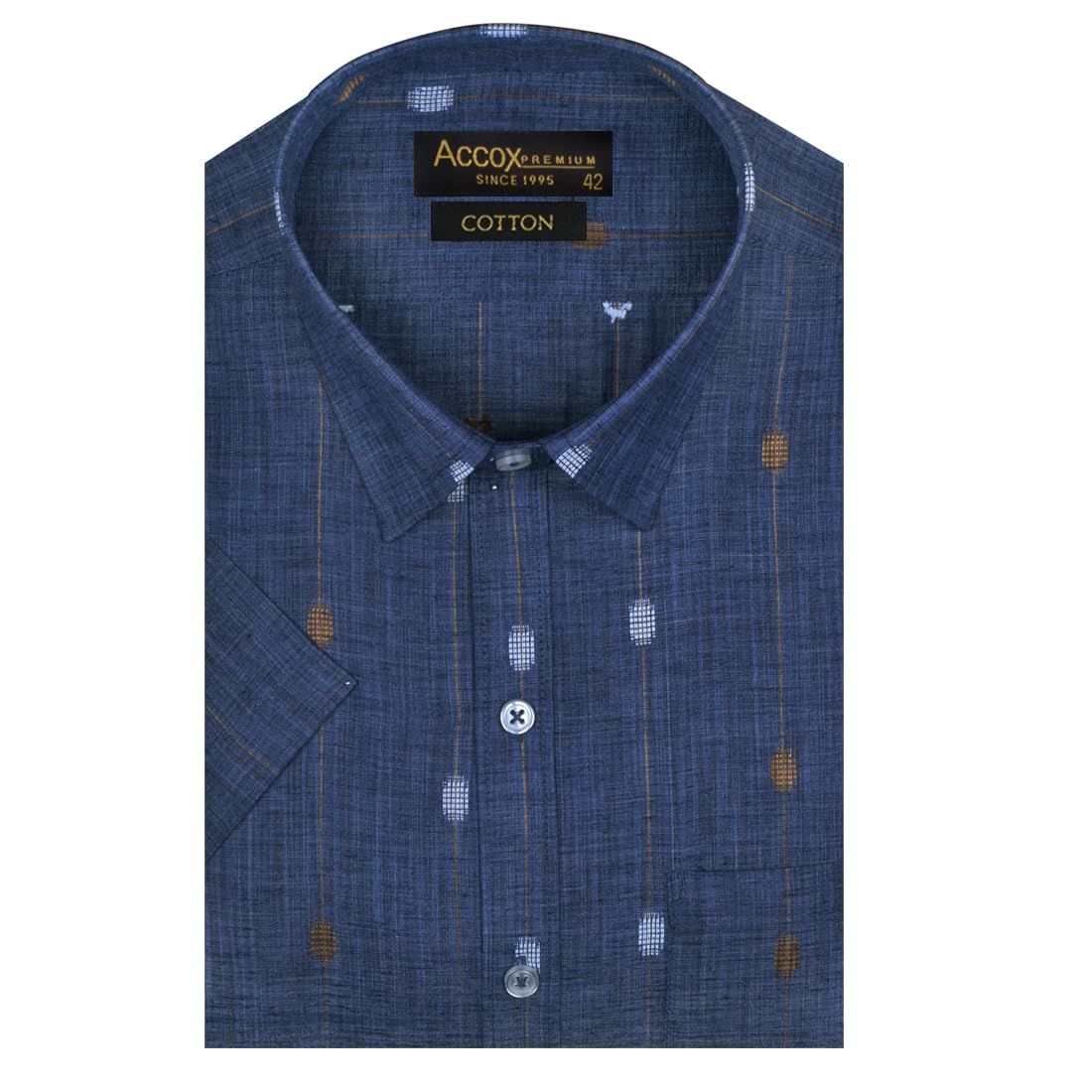 Accox Men's Cotton Printed Formal Shirt (B0DJR8V4J8)