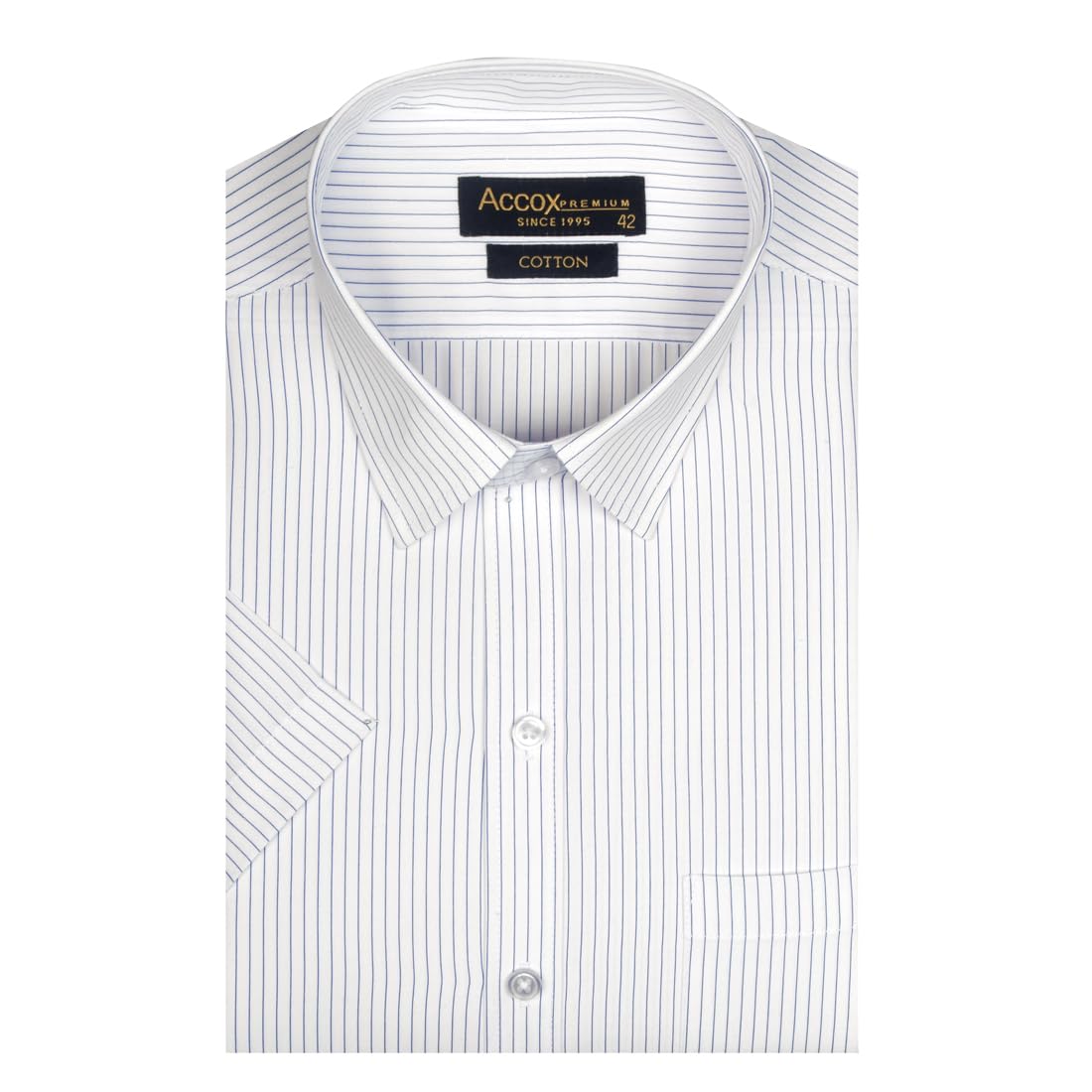 Accox Men's Cotton Striped Formal Shirt (B0CH53MGRH)
