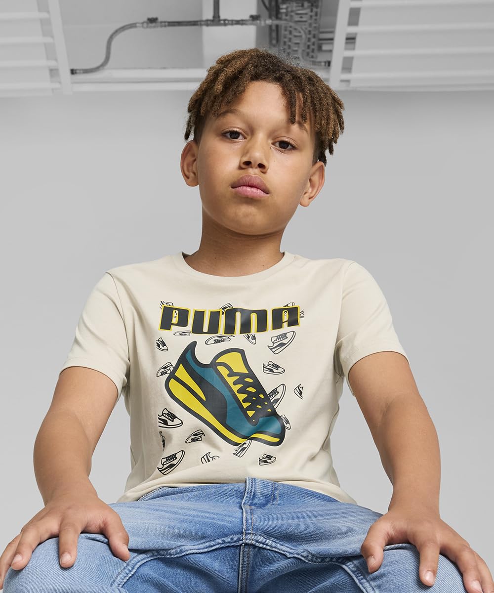 Puma Boy's Graphic Print Regular Fit T-Shirt