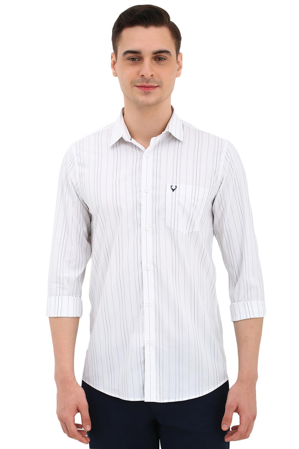Allen Solly Men's Striped Slim Fit Shirt