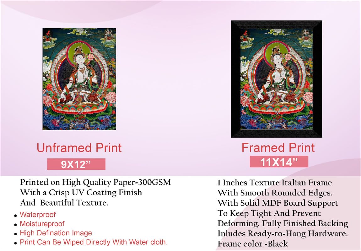 SAF paintings Goddess Tara Thangka Black frame painting for Wall Decoration SA-SANFK33257