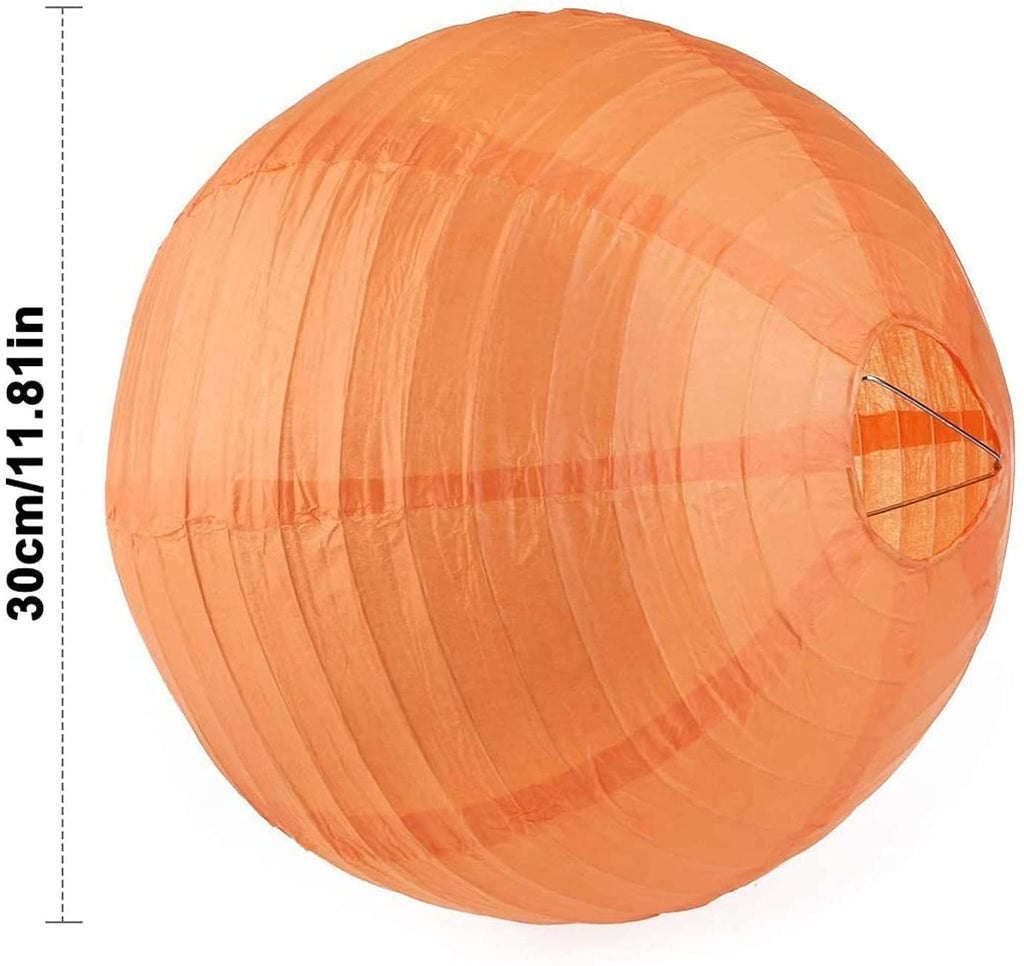 3A Featuretail Hanging Lantern Rice Paper Ball Lamp Shade (12inch, Mix Colour) - Pack of 5