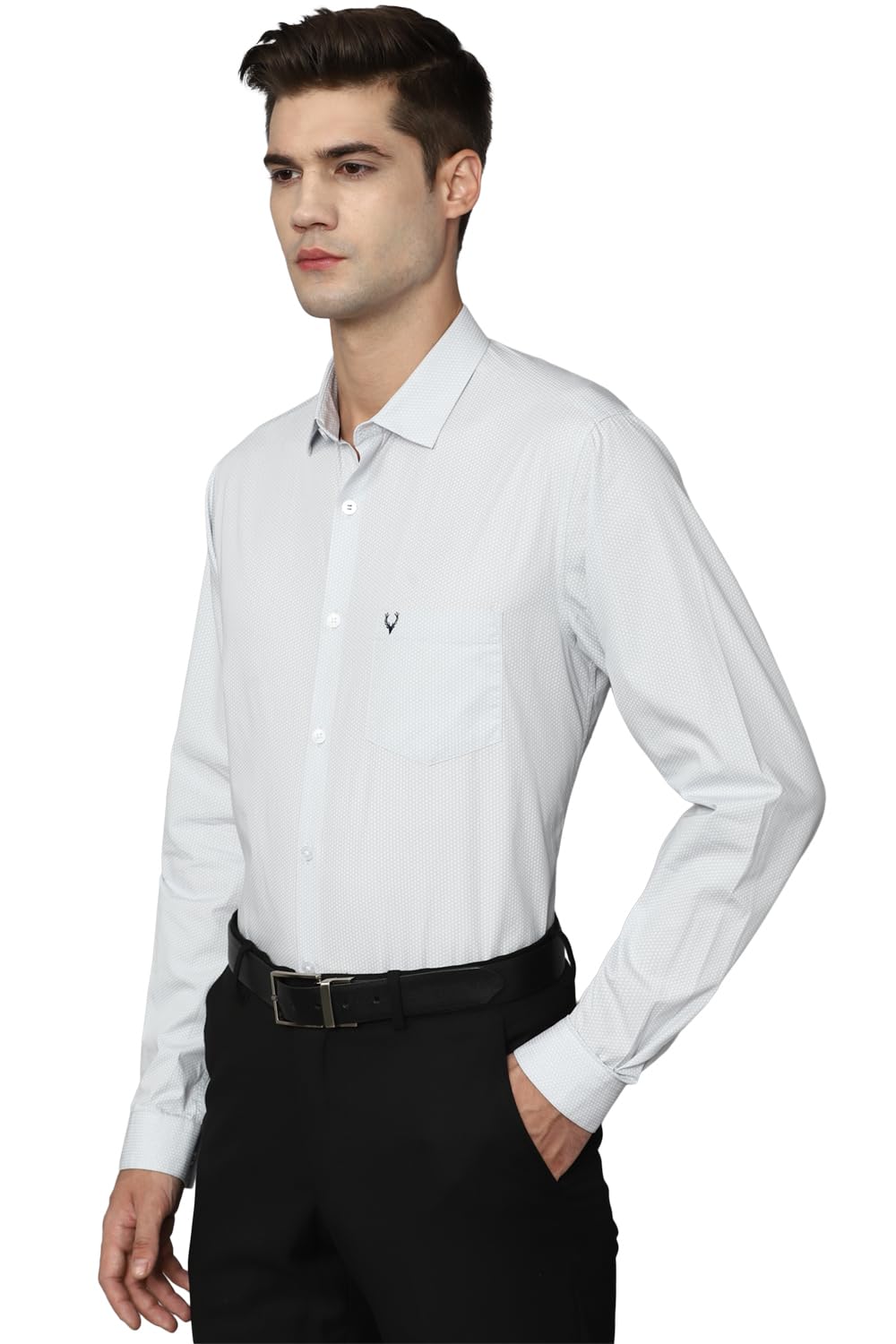 Allen Solly Men's Solid Regular Fit Shirt