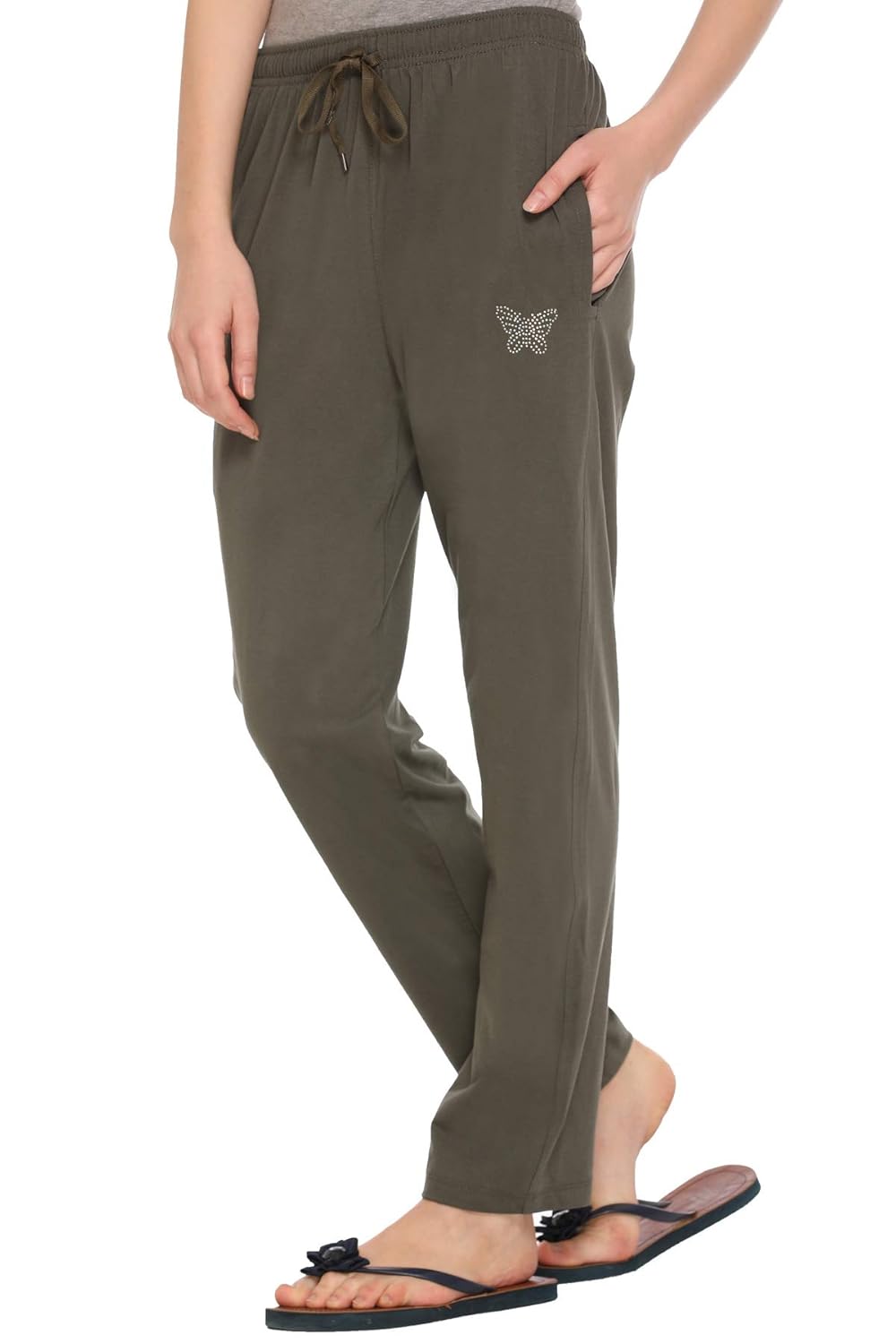 CUPID Women Relaxed Fit Cotton Lounge Pants, Comfortable Track Pant