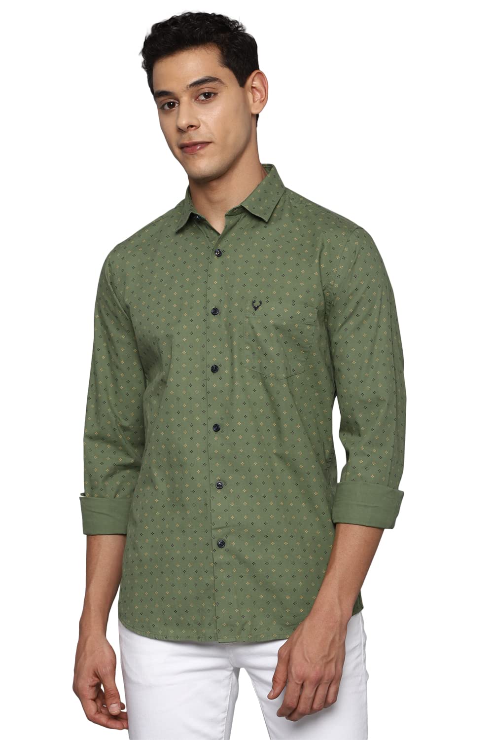 Allen Solly Men's Solid Straight Shirt