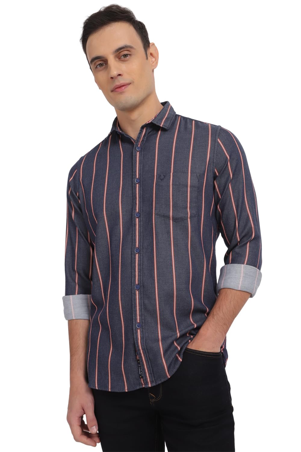 Allen Solly Men's Striped Regular Fit Shirt