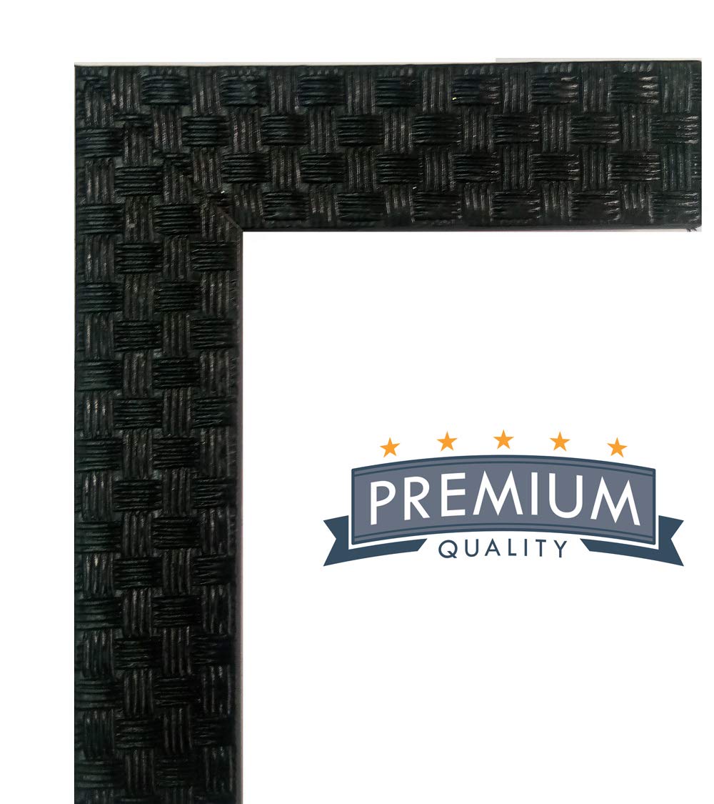 LIFEHAXTORE® Seven Lucky Running Vastu Horses Art Framed Painting - (Ocean Blue, 12 Inch x 18 Inch)