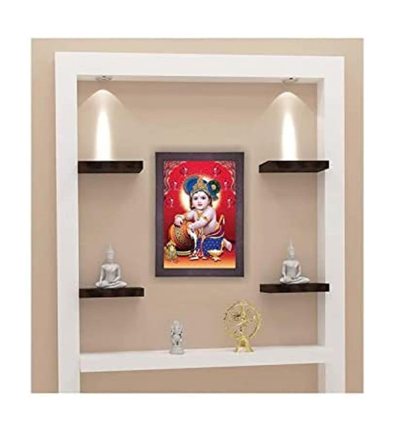 SAF paintings UV Textured 'Krishna ji' (Kanha) Digital Reprint Painting (9.5 inches X 13.5 inches) SANFR751