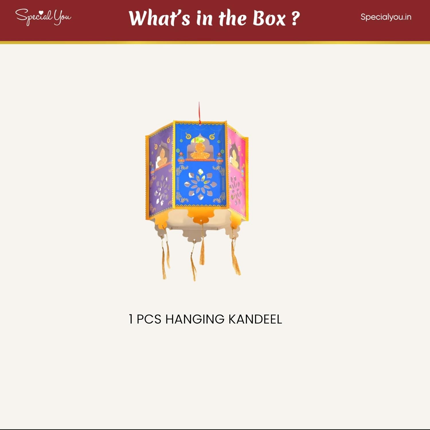 Special You Diwali Paper Kandil Hanging for Balcony, Diwali Akash Kandil Hanging Paper Lantern Kandil for Diwali Lantern Kandil Lamp for Decoration, Paper Hanging Lantern for Diwali Kandil