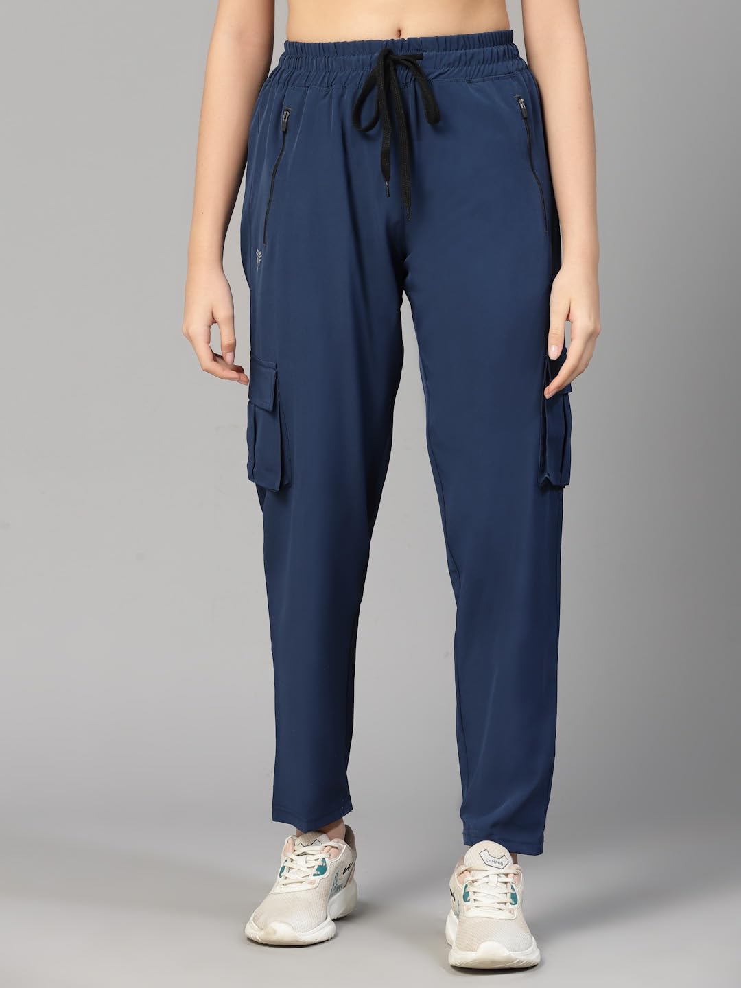 UZARUS Women's 5 Pocket Cargo Sports Gym Track Pants Running Lower