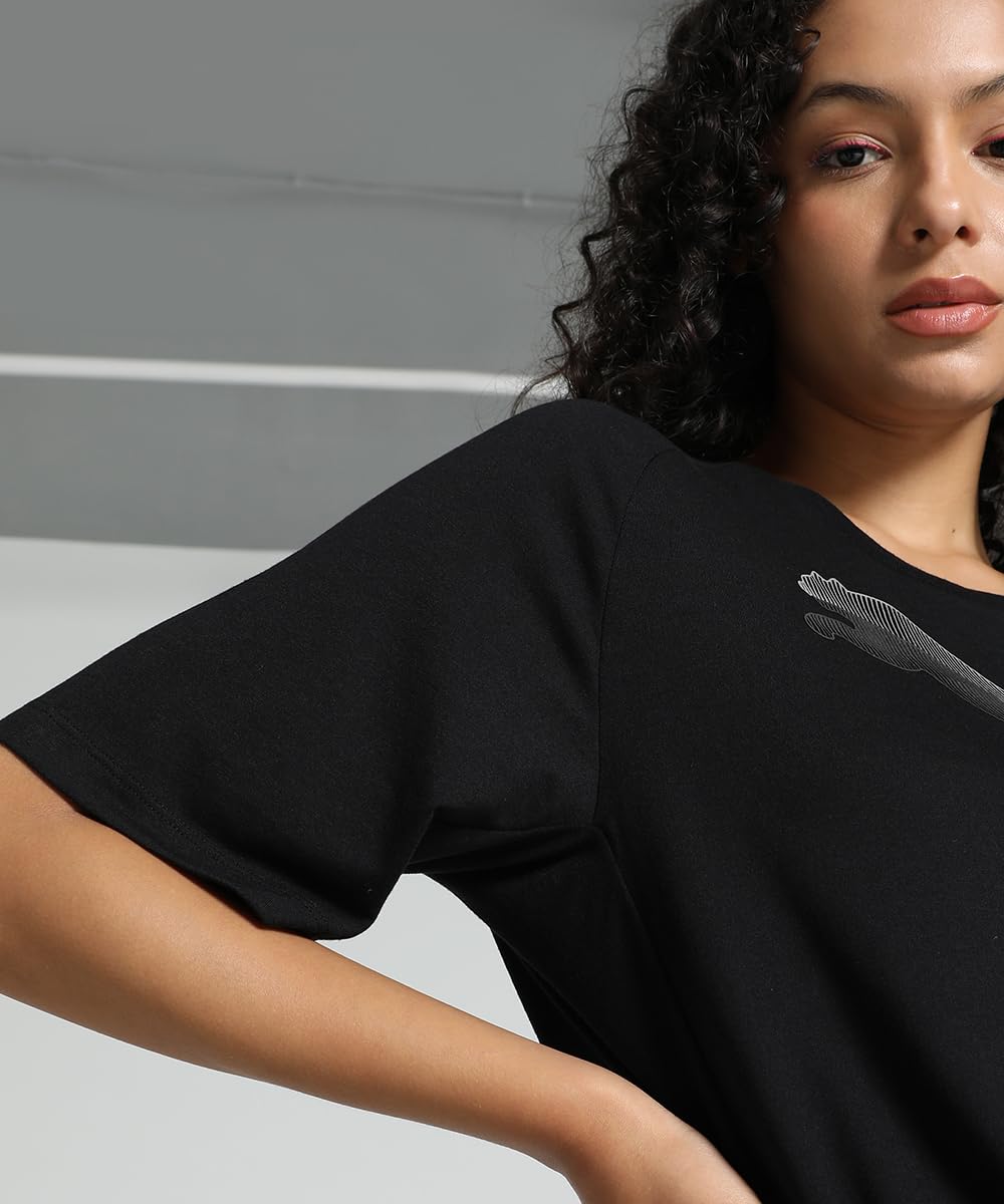 Puma Women's Printed Relaxed Fit T-Shirt