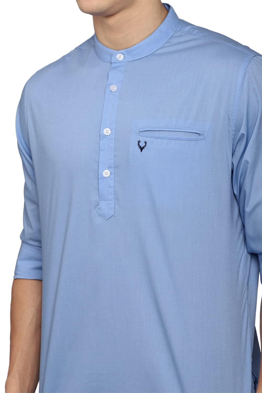 Allen Solly Men's Cotton Blend Solid Regular Kurta