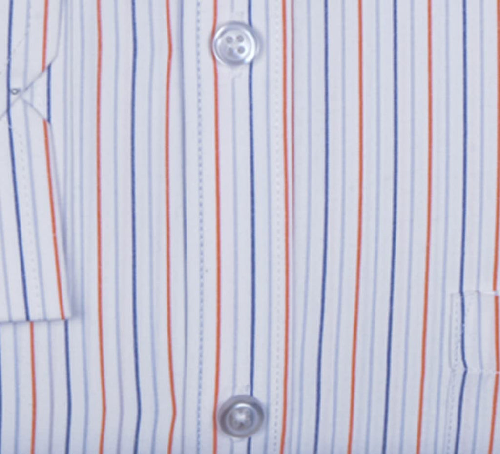 ACCOX Men's Striped Full Long Sleeves Regular Fit Cotton Formal Shirts(GCR60)
