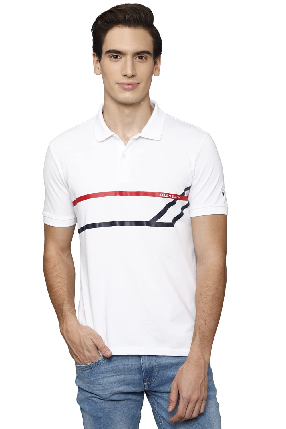 Allen Solly Men's Solid Regular Fit Polo Shirt