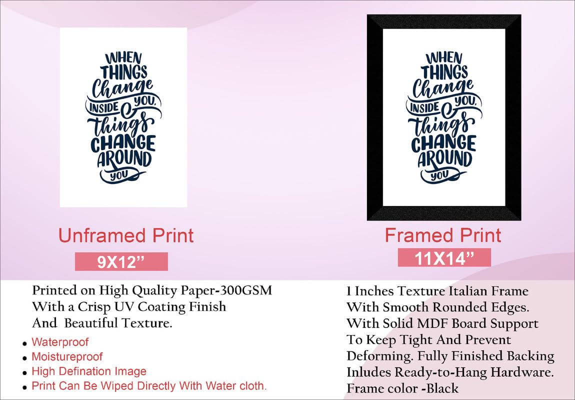 SAF paintings Motivational Quotes Black frame painting for Wall Decoration,Home and Office OL-SANFK33467