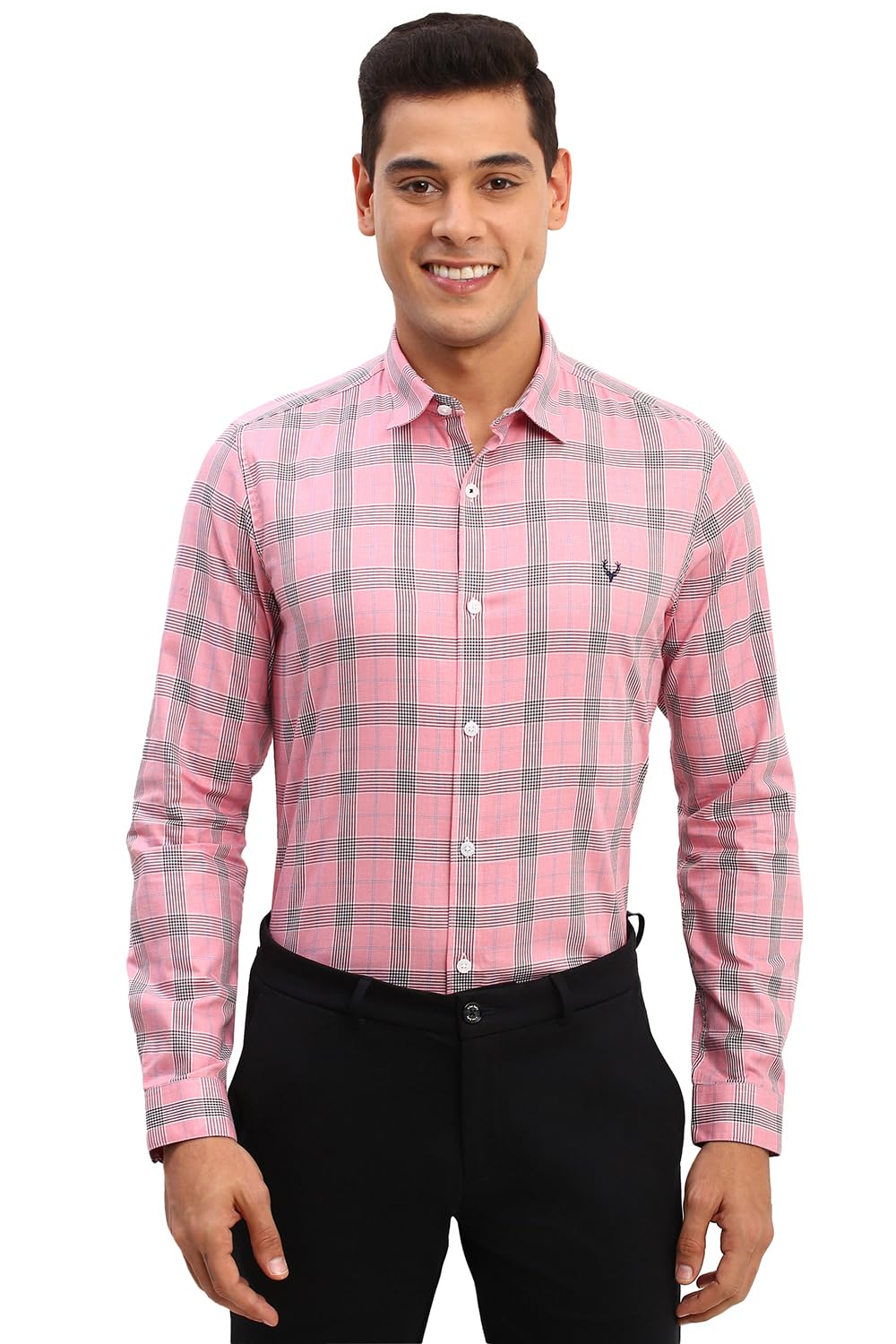 Allen Solly Men's Slim Fit Full Sleeve Checkered Formal Shirt