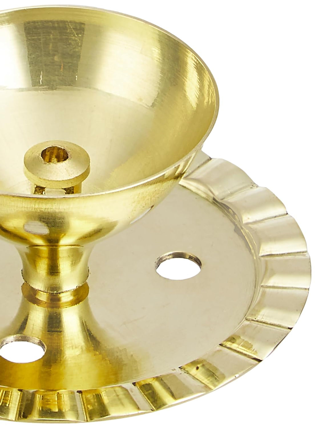 Amazon Brand - Solimo Akhand Diya/Oil Lamp with Glass Cover for Puja, Home Décor and Diwali, Brass (Small)