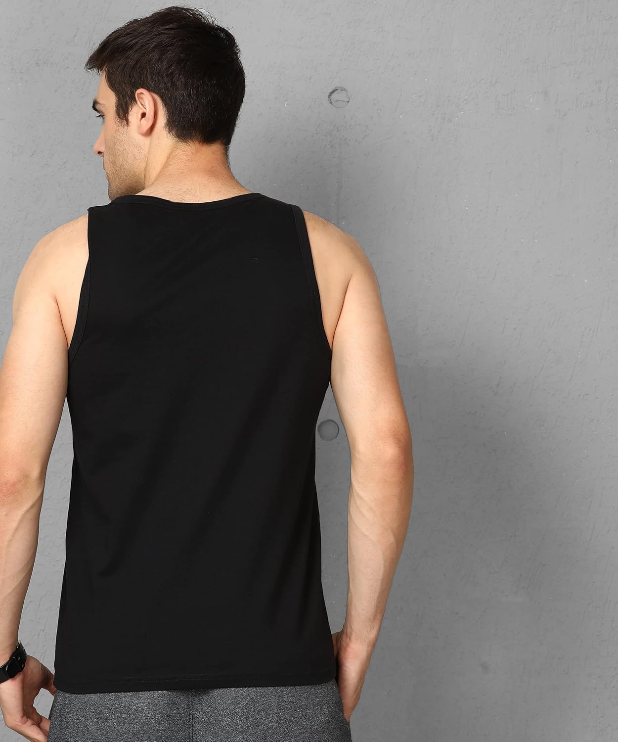 Alan Jones Clothing - Men's Cotton Colorblocked Sleeveless Regular Fit T-shirt-3