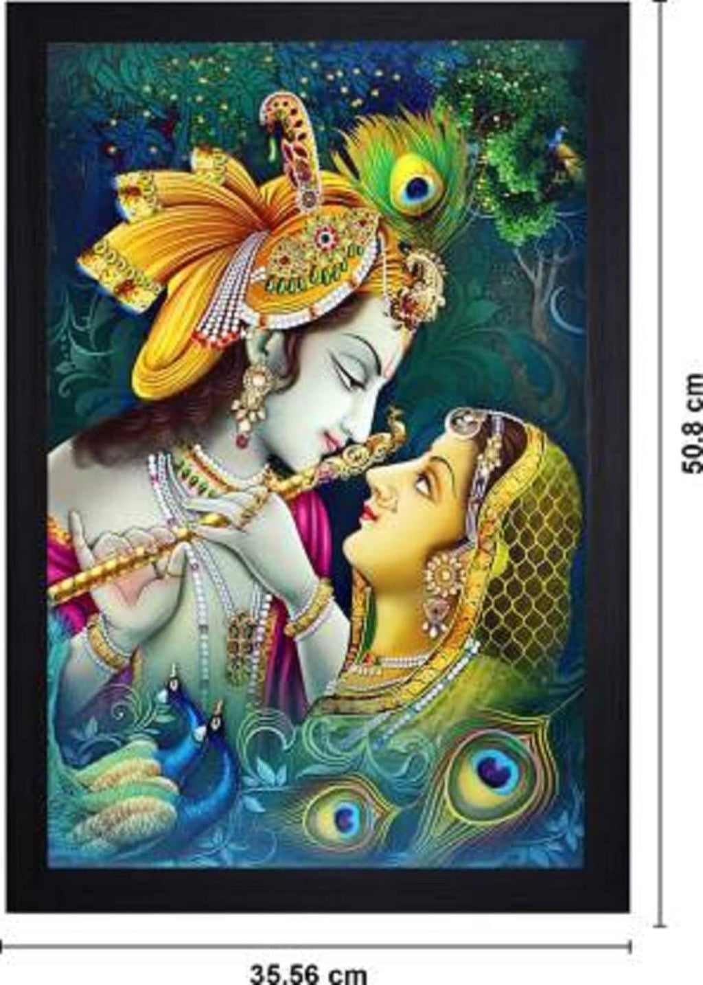 SAF paintings Krishna Framed Painting (Synthetic, 35 cm x 50 cm x 2 cm, Special Effect Textured, SANFSA07J)