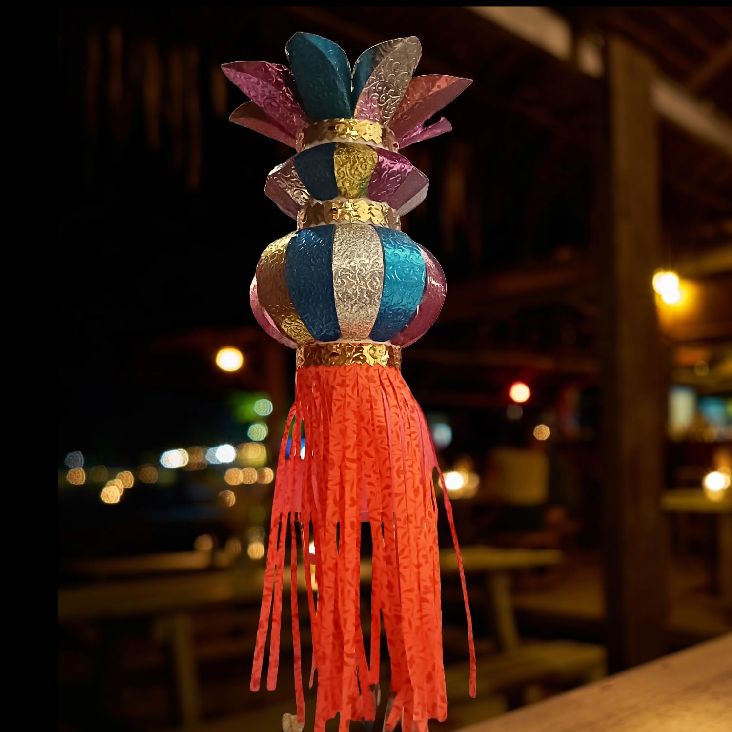 ALILA Hanging Lantern Lamp Shade Akash Kandil For Diwali Balcony Jhumar For Hall Home Diwali Balcony Hanging Living Room Christmas Decor Decoration (Self Assembly - DIY: DO IT Yourself)