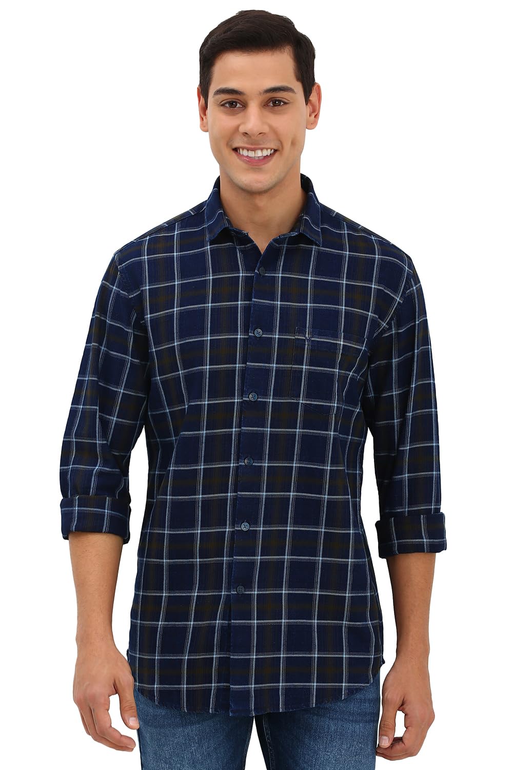 Allen Solly Men's Checkered Full Sleeve Slim Fit Shirt
