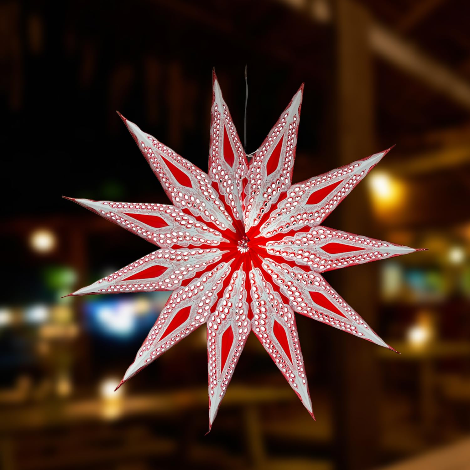 ALILA STAR Hanging Lantern Kandil Lamp Shade Akash kandil For Home Diwali Christmas Balcony Xmas Decoration Hotels Decor Decoration