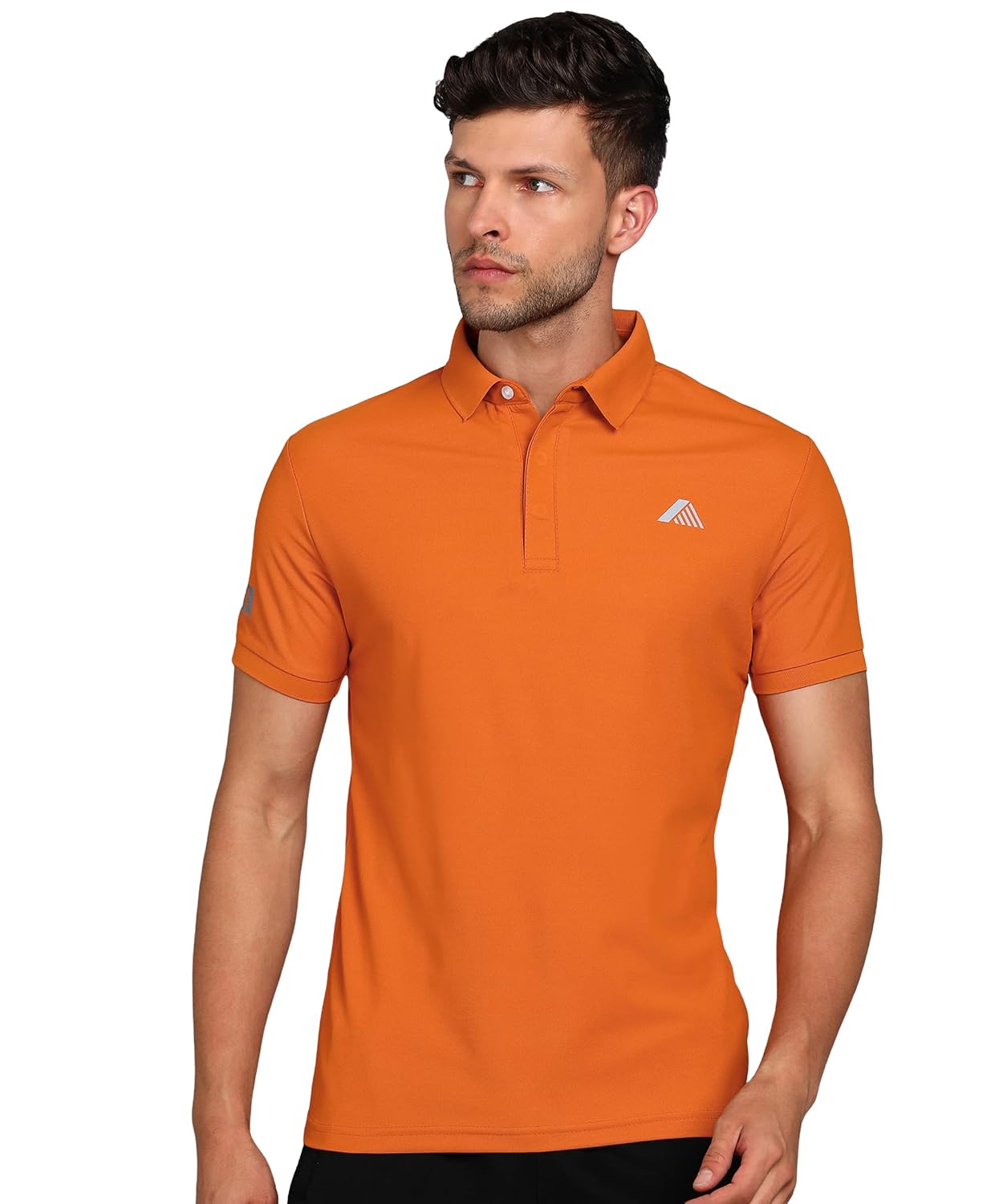 Alan Jones Clothing Men's Solid Polo Slim Fit T-Shirt-1