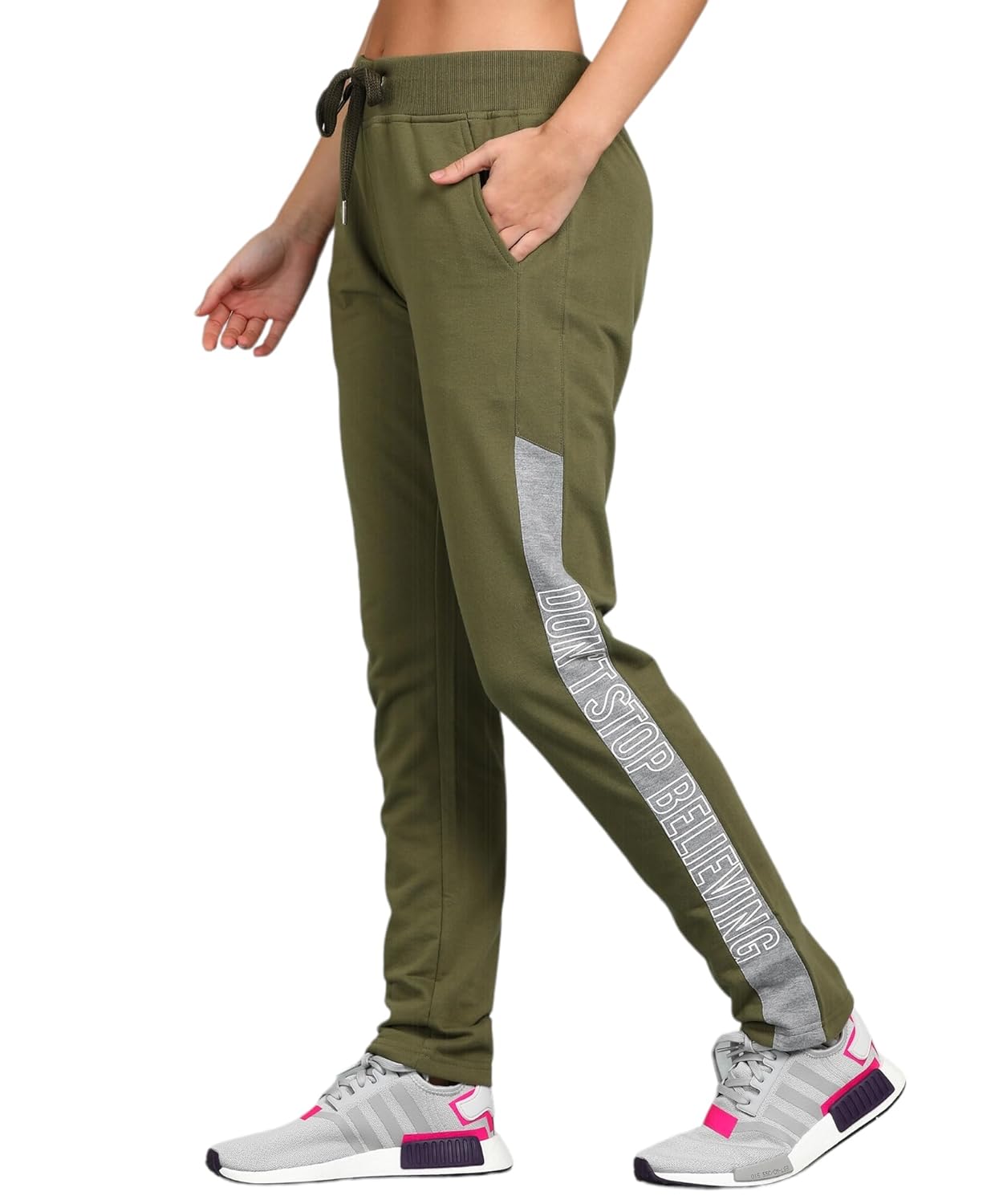 Alan Jones Clothing Women's Slim Fit Printed Track Pants