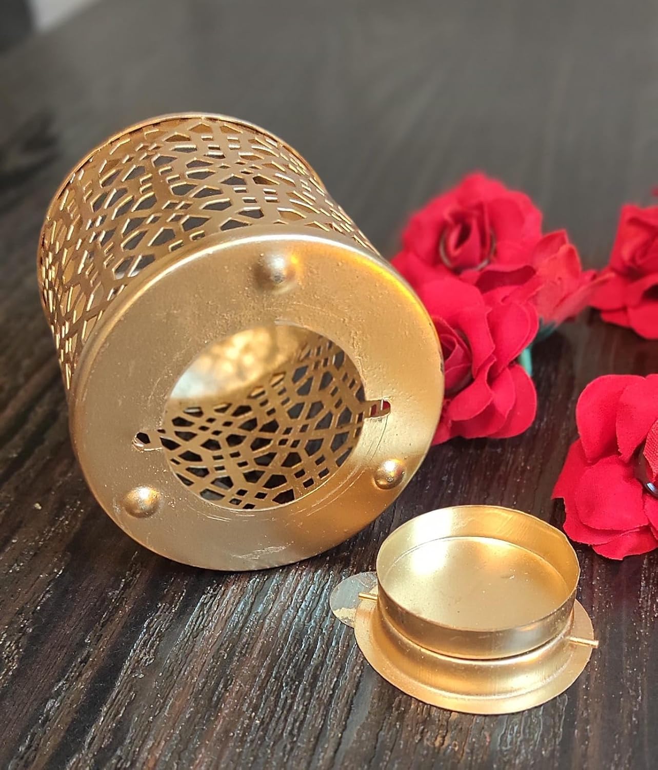 Prisma Collections Metal Hanging Lantern Tea Light Candle Holder,Centerpiece Diwali decoartion Gift Items lamp (Pack of 2)