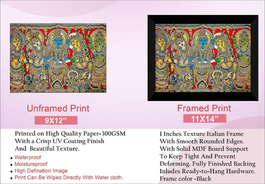 SAF paintings Kalamkari Art Black frame painting for Wall Decoration SA-SANFK33344