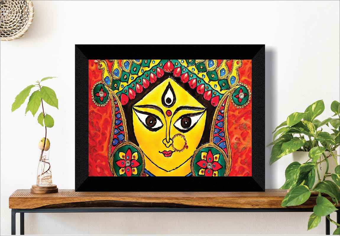 SAF paintings Madhubani Traditional Black frame painting for Wall Decoration SA-SANFK33349