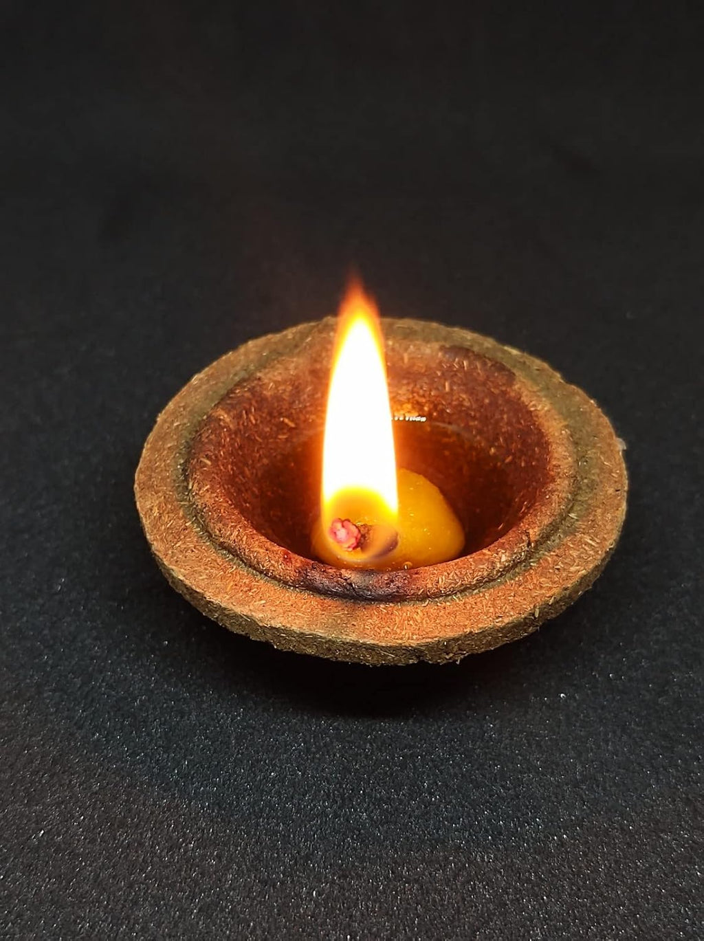 Green Roots Pure Cowdung Diyas Indian Desi Cow's Dung/Gobar Diyas Ideal for Havans, Navratri, Diwali Pujas, 60pcs