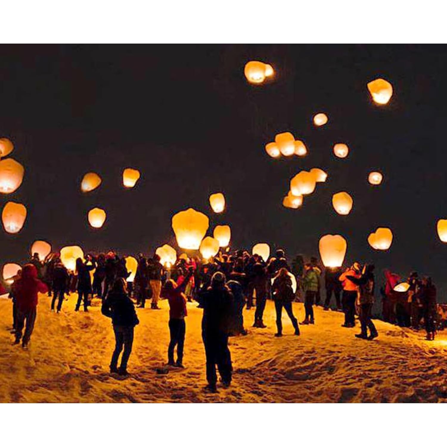 PRINT BHARAT Flying Night Sky Light Candle for Diwali/Christmas/Sky Lanterns Multicolour Hot Air Balloon/Birthday/All Festival Multicolor,Paper (Sky Lanten 5)