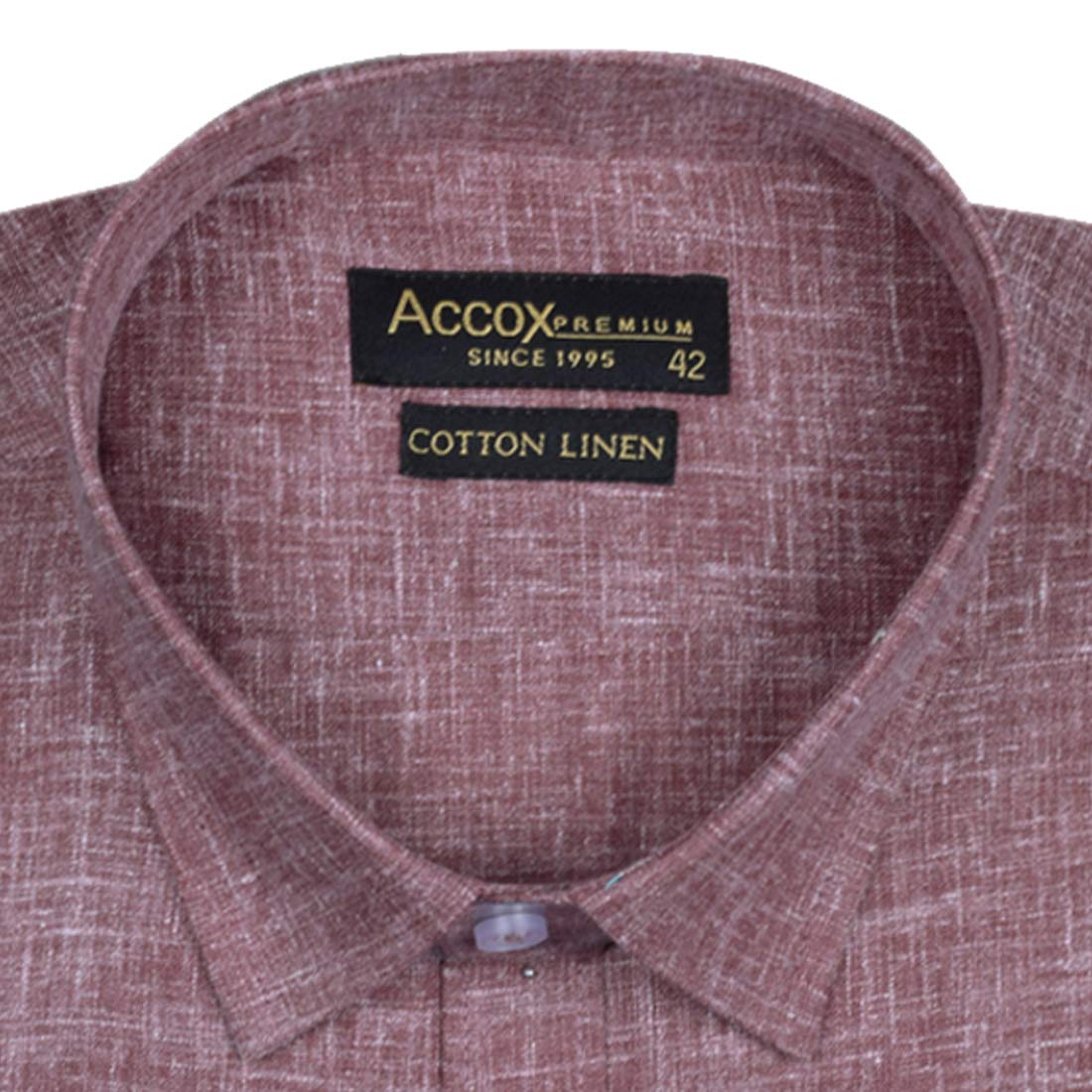 ACCOX Men's Half Sleeves Formal Regular Fit Cotton Linen Shirt(GC312)
