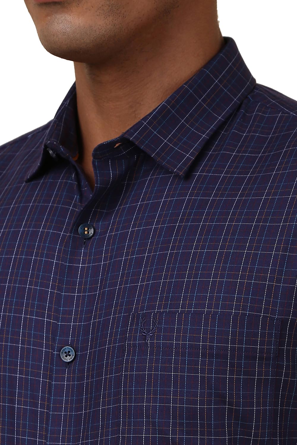 Allen Solly Men's Slim Fit Full Sleeve Checkered Formal Shirt